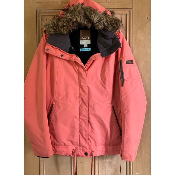 Roxy Womens DryFlight 10K Meade Dusty Rose Snowboard Jacket Sz Large Pink FA EXC - Picture 3 of 12